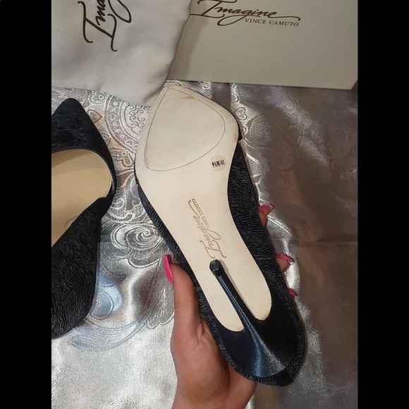 Vince Camuto Pleated Satin Pumps - Picture 5 of 7